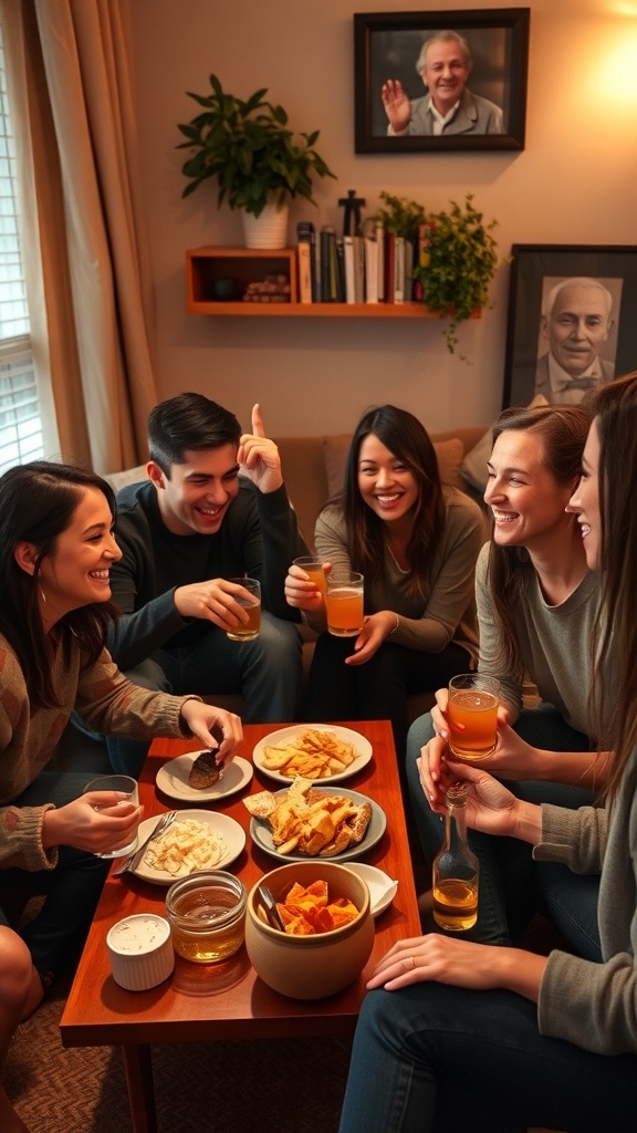 Juicy Friendship Questions for Deeper Connections Friends enjoying a fun and engaging conversation in a cozy setting.